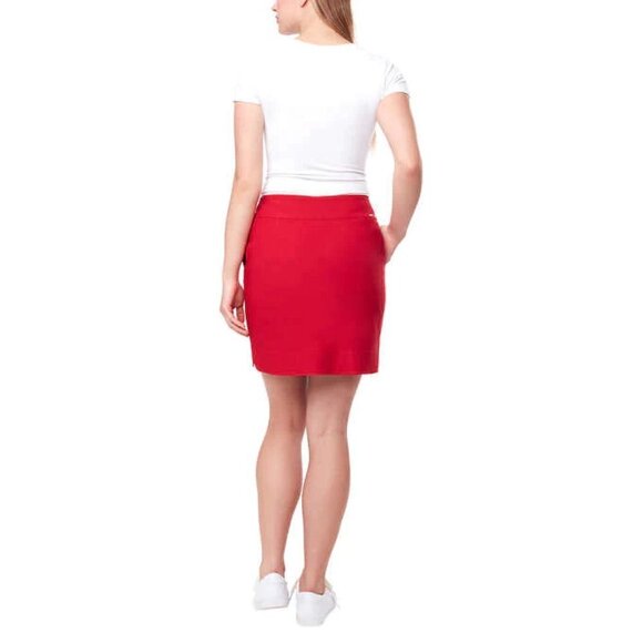 NEW S.C. & Co. Pull-On Skort with Petal Slits | Red - Picture 3 of 7